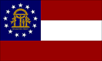 And the new Georgia flag, more subtle, no? Subtle is right. It is the first national flag of the Confederacy, with the Georgia seal added. But lest you wonder, six other states still bear tribute to the CSA -- Florida, Tennessee, Mississippi, Arkansas, North Carolina, and Alabama.
